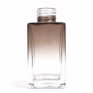 Fyrkantig Lång Flaska För Doftpinnar - Träkål - 100ml