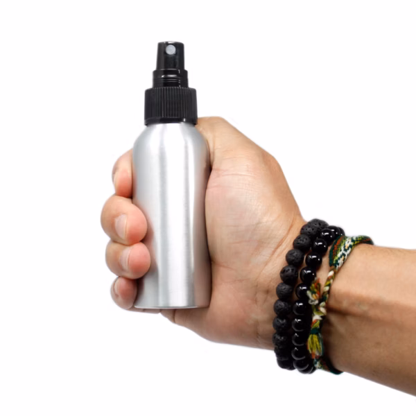 100ml Aluminium Flaske med Svart Spraytopp - Bilde 4