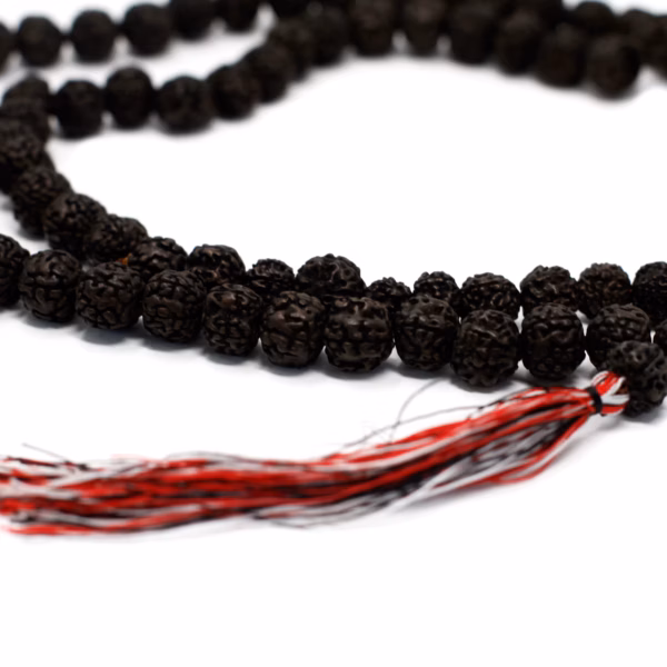 108 Rudraksha Mala - Mørk - Bilde 2