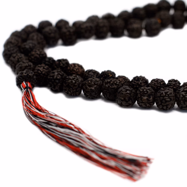 108 Rudraksha Mala - Mørk - Bilde 4