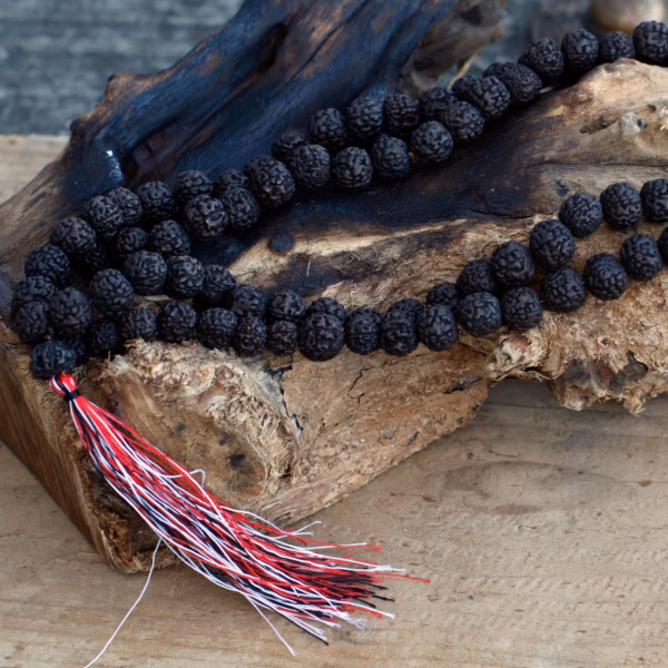 108 Rudraksha Mala - Mørk - Bilde 5