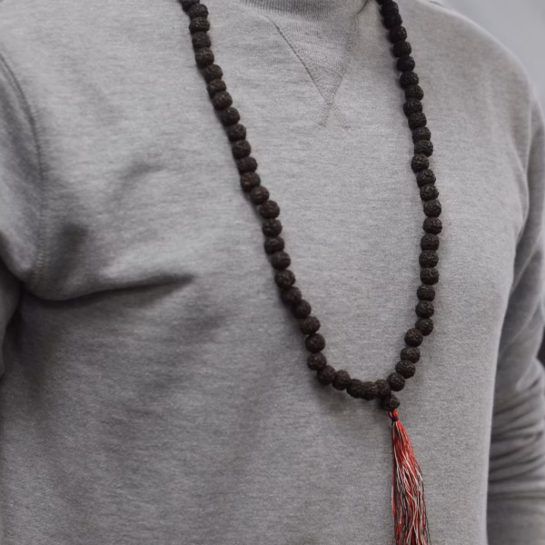 108 Rudraksha Mala - Mørk - Bilde 7