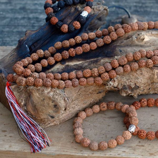 108 Rudraksha Mala - Naturlig - Bilde 5