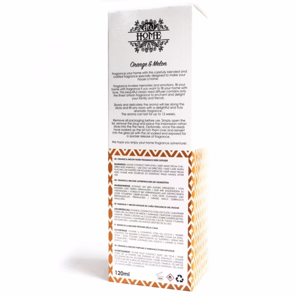 Appelsin Og Melon Duftpinner 120ml - Bilde 5