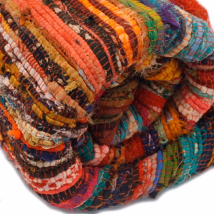152 x 90cm Luxury Rag Rug - Orange