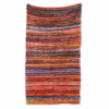 Indiase Recycled Tapijt - Oranje - 152 x 90cm - Afbeelding 5