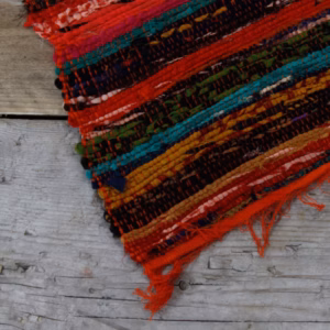 152 x 90cm Luxury Rag Rug - Orange