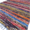 153 x 90cm Luxury Rag Rug - Blue