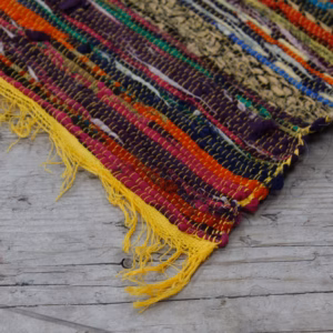 154 x 90cm Luxury Rag Rug - Yellow