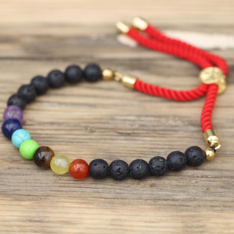 18K-Gold-Plated-Gemstone-Royal-String-Bracelet-Lava-Stone-Chakra