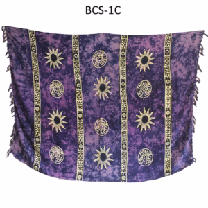 1xBali Celtic Sarongs - Sun Symbols (4 Assorted Colours)