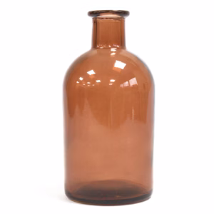 Rund Antik Flaska För Doftpinnar - Bärnsten - 200ml