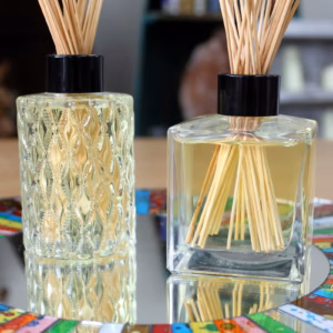 Round Antique Reed Diffuser Bottle - Charcoal - 200ml