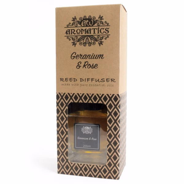 Duftpinner - Geranium Og Rose Eterisk Olje 200ml - Bilde 3