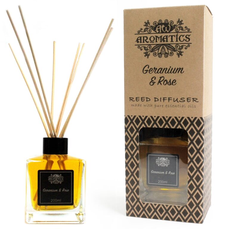 200ml-Geranium-Rose-Essential-Oil-Reed-Diffuser