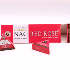Jumbo Golden Nag - Rød Rose Back Flow Røgelseskegler - 42g