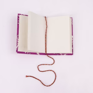 4x Floral Print Cotton Bound Notebooks 7x10cm - Assorted