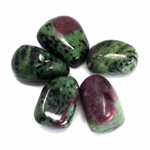 4x Premium Tromlede Stener - Ruby Zoisite