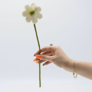 6x Felt Flowers - Daisy - Assorted Colours
