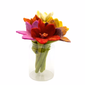 6x Filtblomster - Lilje (Assorterte Farger)