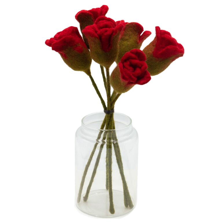 6x-Felt-Flowers-Red-Roses