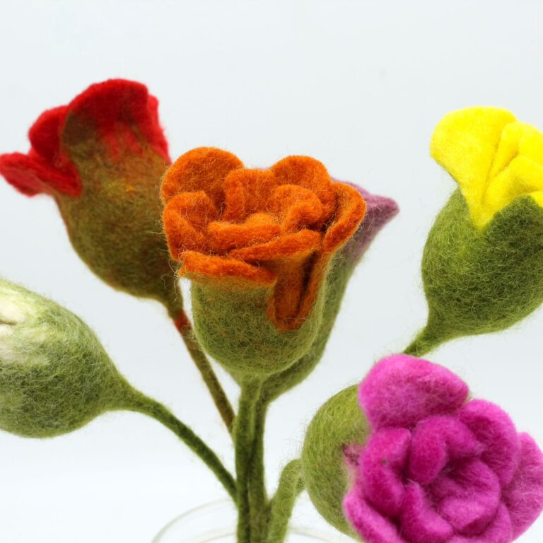 6x-Felt-Flowers-Roses-assorted-colours