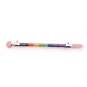 7 Chakra Crystal Healing Wand - Rosenkvarts