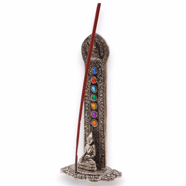 7 Chakra Tower Buddha Røkelsesholder 16x6x7Cm - Bilde 4