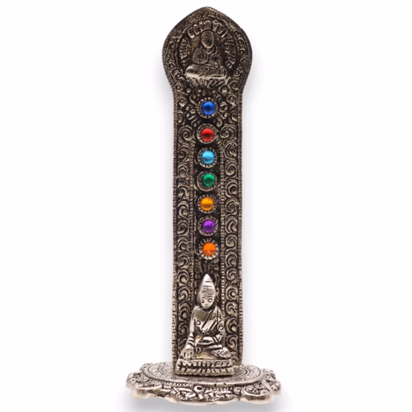 7 Chakra Tower Buddha Røkelsesholder 16x6x7Cm