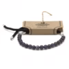 925 Silver Plated Gemstone Black String Bracelet - Amethyst - Image 2