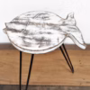 Support pour Plante Forme Poisson en Bois Albésia - Blanchi à la Chaux