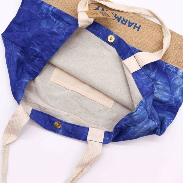 Bolso Natural- Tye-Dye Azul - Mandala - Armonia - Imagen 2