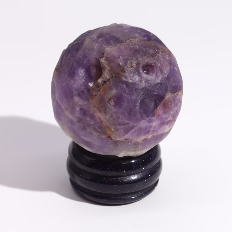 Ametyst-Planet-on-a-Sola-Goldstone-Stand-40mm-30x15mm-stand