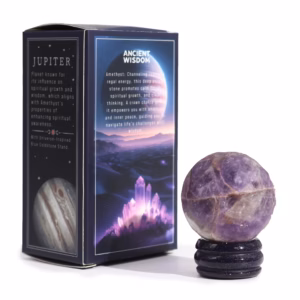 Ametyst Planet På Et Sola Goldstone-Stativ - 40 mm (30x15 mm Stativ)