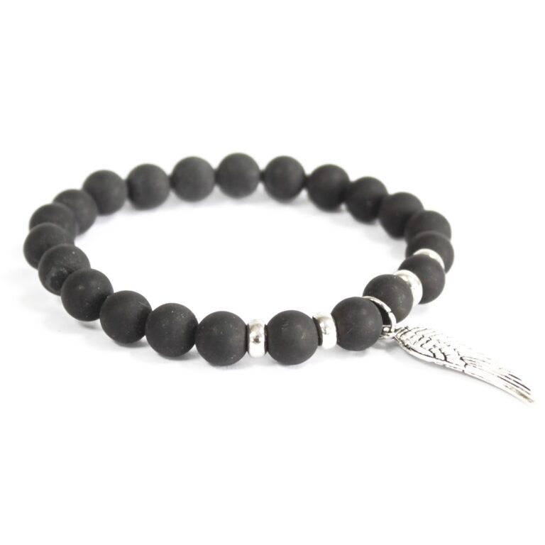 Angel-Wing-Black-Agate-Gemstone-Bracelet
