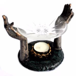 Antikk Buddha - Om Hands Oljebrenner