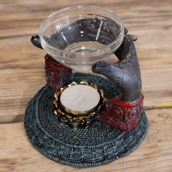 Antique Buddha - Om Hands Oil Burner - Image 5