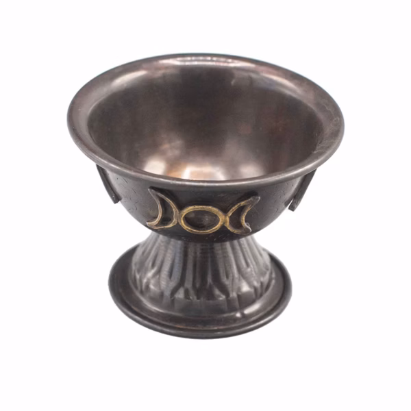 Ritualbæger I Antik Kobber Triple Moon 10X8Cm - Billede 2
