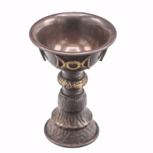 Ritualbæger i Antik Kobber med Tredobbelt Måne 8x13cm