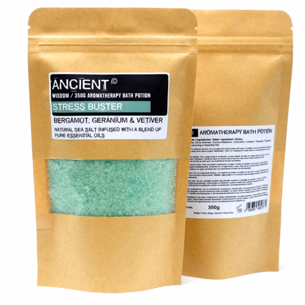 Aromaterapibadsalt - Ingen stress - 350g