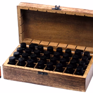 Aromatherapie Blumen Geschnitzte Box - Hält 24 Flaschen