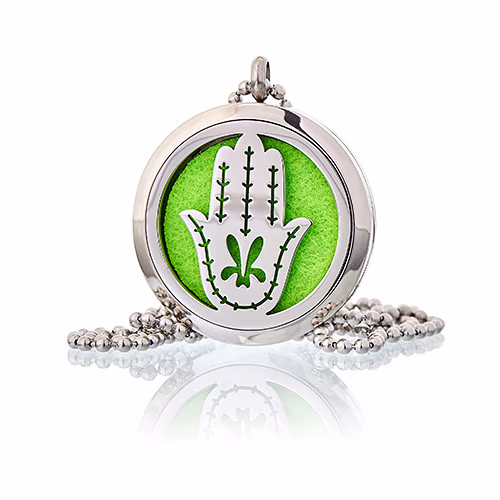 Aromatherapy Jewellery Necklace - Hand of Fatima 30mm