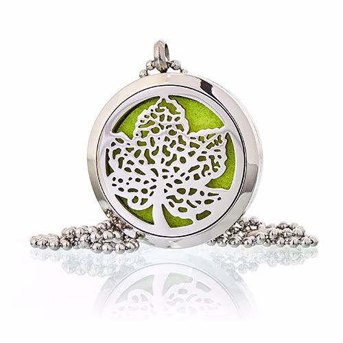 Aromatherapy Jewellery Necklace - Leaf 30mm
