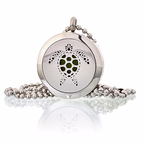 Aromatherapy Jewellery Necklace - Turtle 25mm