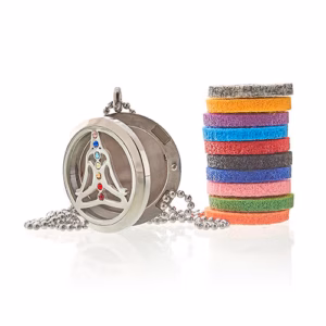 Collier Diffuseur Aromathérapie - Yoga Chakra 30mm