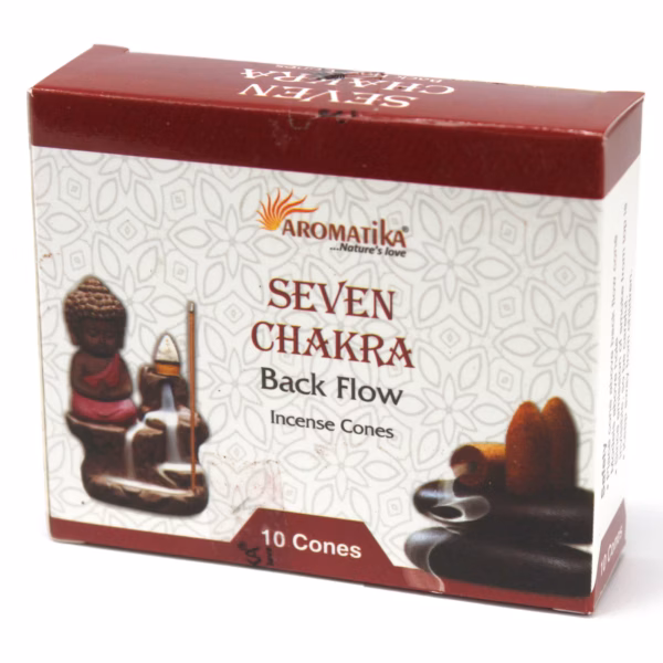 Aromatica Backflow Røkelseskjegler - 7 Charkras