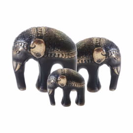 Kunst Elefant Sett med 3 Stk.