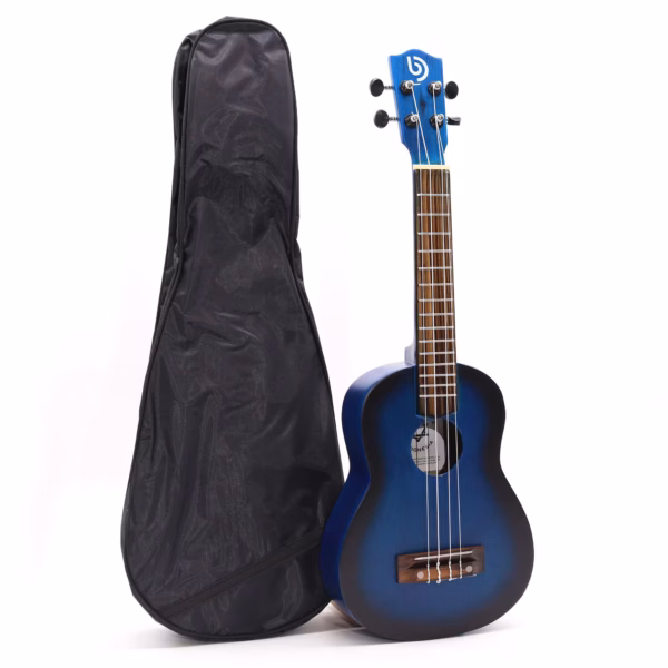 Håndlaget Ukulele - Blue Sunburst-Finish (4 Strenger) - Bilde 3