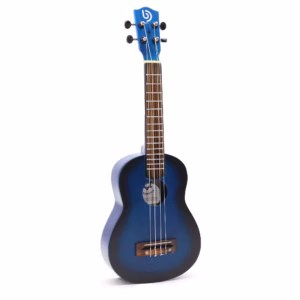 Håndlaget Ukulele - Blue Sunburst-Finish (4 Strenger)