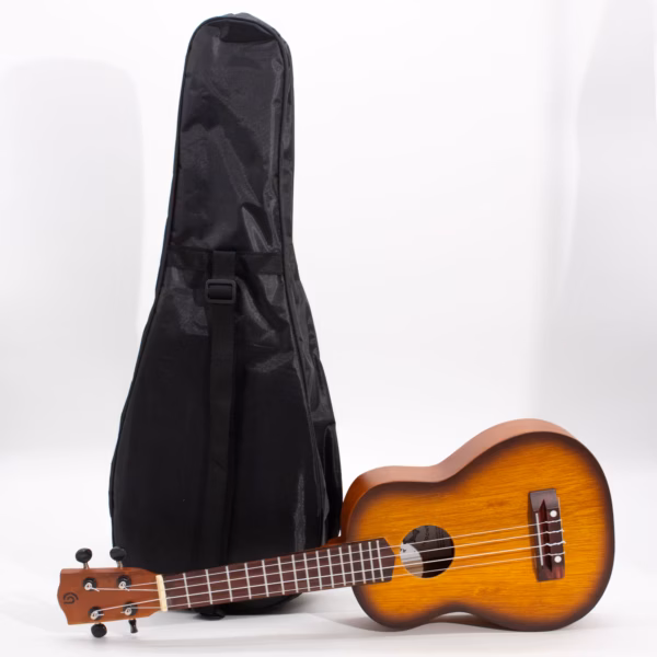 Håndlaget Ukulele - Blue Sunburst-Finish (4 Strenger) - Bilde 5